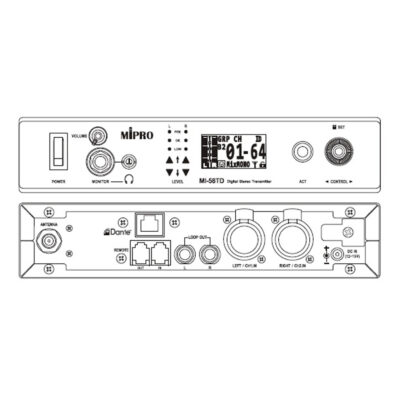 MIPRO  MI-58TD + MI58R Digital Sender/Mottaker (In Ear System) - Bilde 2